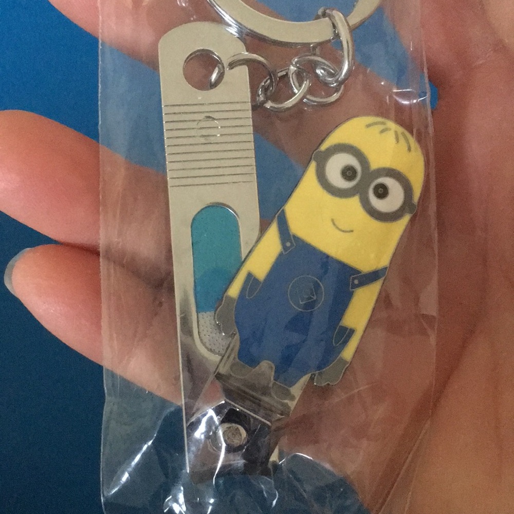 Minions stainless steel nail clipper keychain
